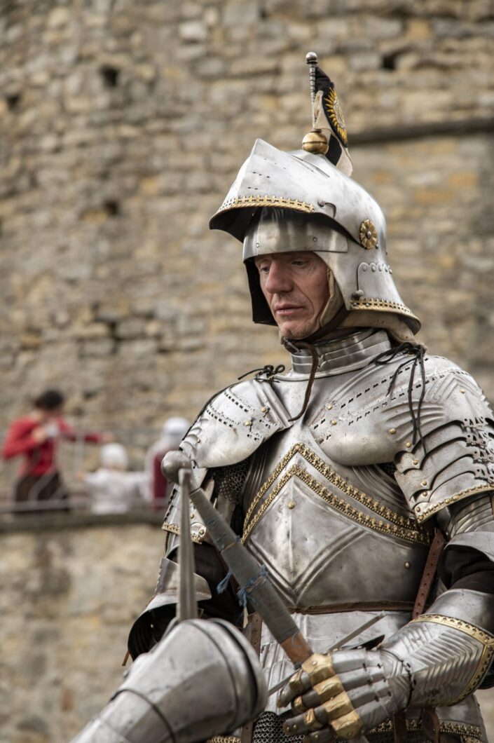 Photo med portrait d'un chevalier en armure